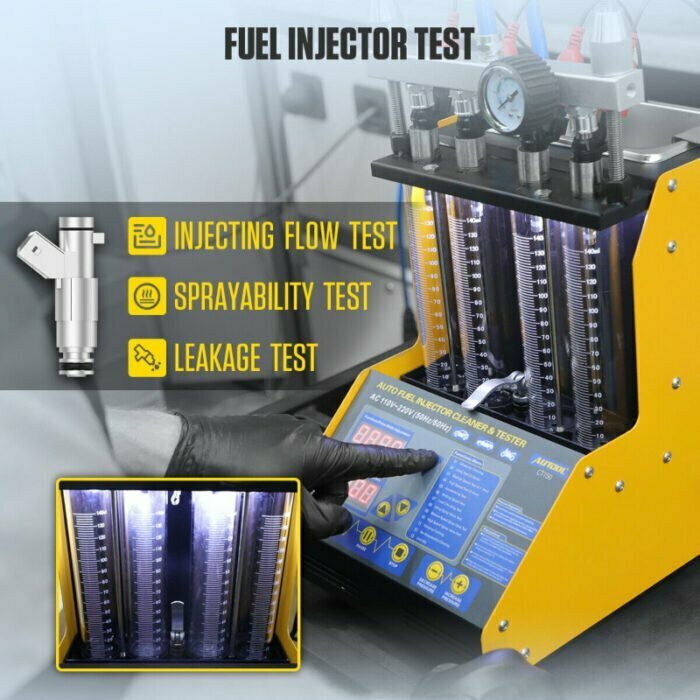 Autool CT150 4-Cylinder Auto Fuel Injector Tester & Cleaner 1