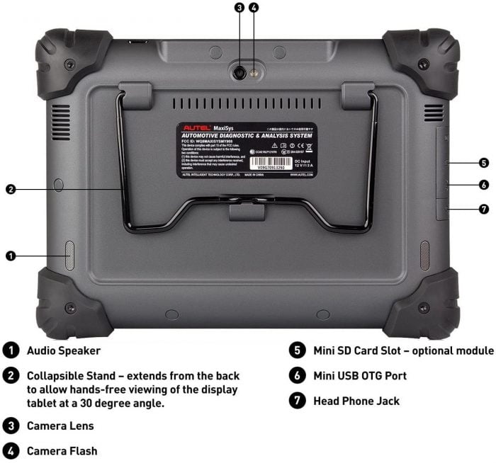 Autel MaxiSys MS908 Diagnostic System Layout