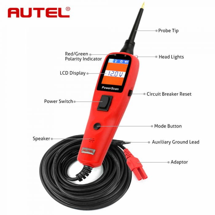 Autel PowerScan PS100 Electrical Tester Layout