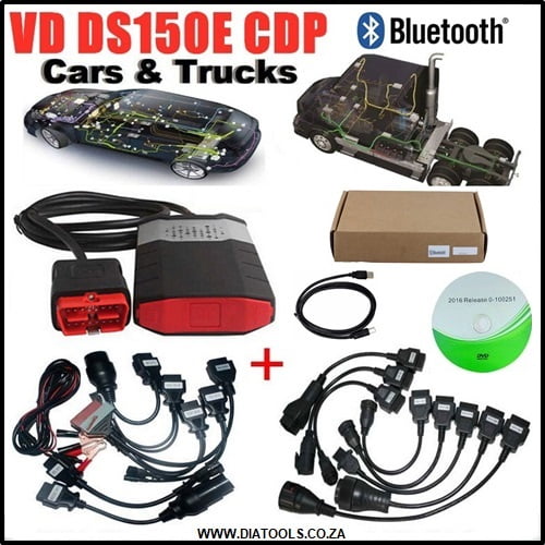 VCI DS150E Cars & Trucks Diagnostic Tool + Adapters