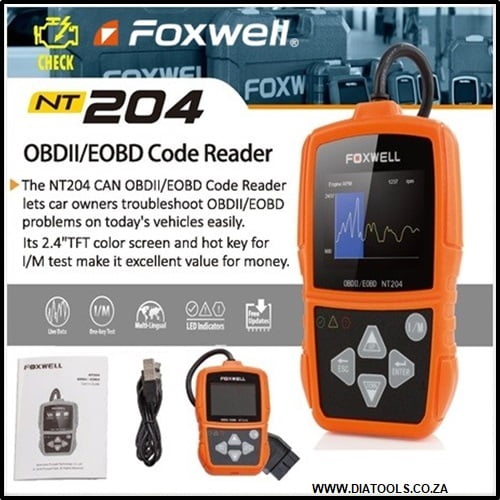 Foxwell NT204 OBD2 Engine Scanner - DIATOOLS