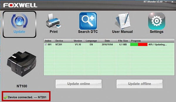 FOXWELL NT204 OBD2 Diagnostic Tool Updates 1