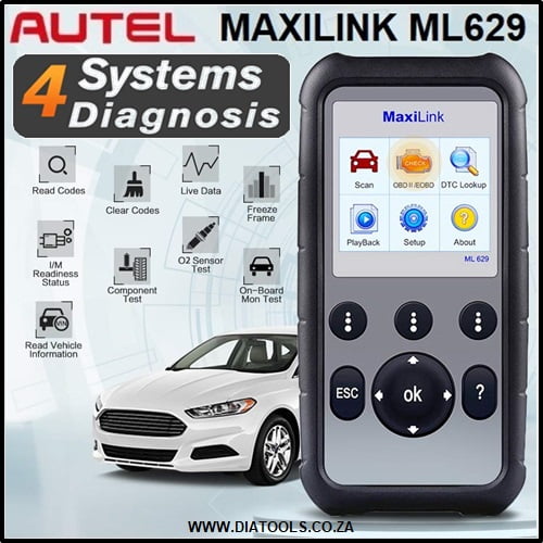 バイオロジカル MTM Autel ML629 OBD2 Engine Transmission ABS SRS Diagnostic Tool