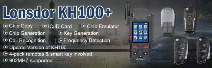 Lonsdor KH100Plus Hand-Held Remote/Smart Key Programmer