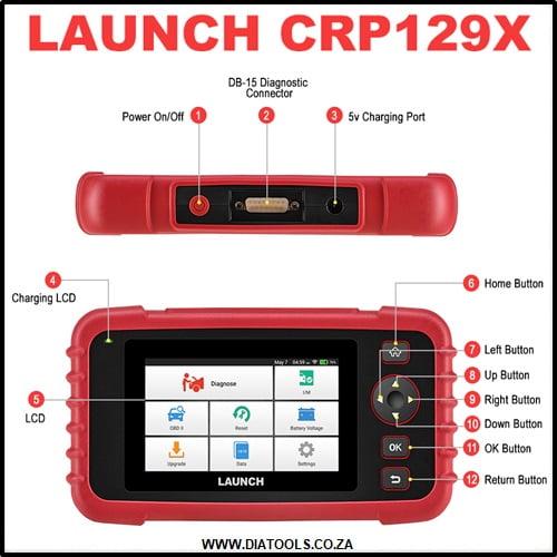 Launch CRP129X OBDII 4 System Diagnostic Tool - Image 3