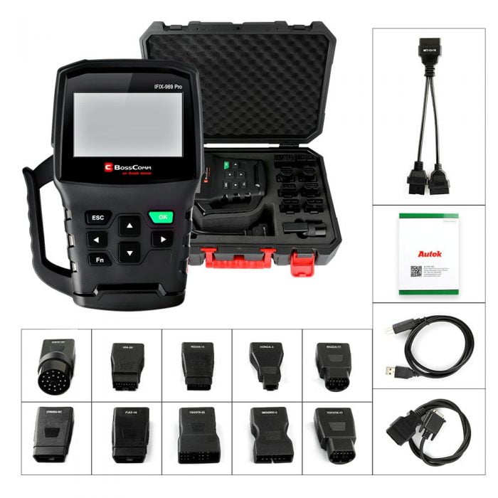 Autek IFIX969 Pro Full System OBD2 Car Diagnostic Tool Package List