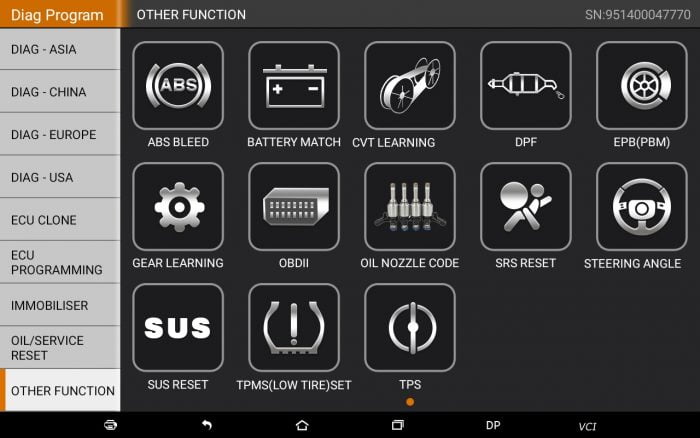 OBDSTAR X300 DP PLUS Key Programmer Full Configuration Special Functions
