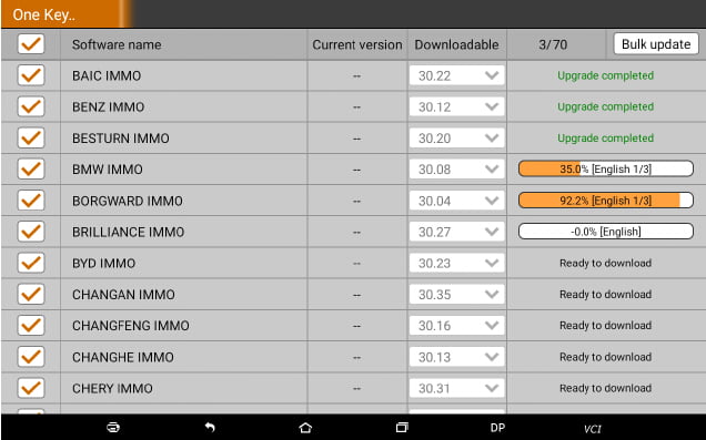 OBDSTAR X300 DP Plus Basic Version Key Programmer Package List Updates 1