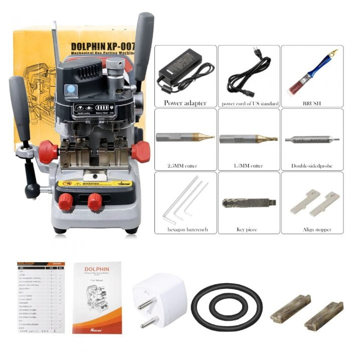 Xhorse Condor Dolphin XP007 Manual Key Cutting Machine Package List