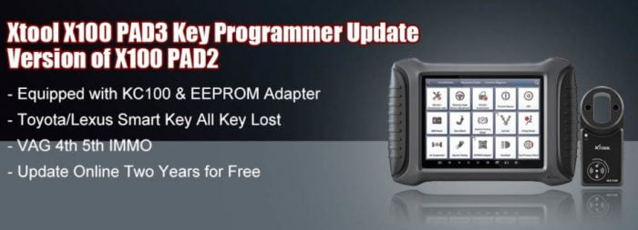 XTOOL X100 PAD3 Elite Auto Key Programmer with KC100 and EEPROM