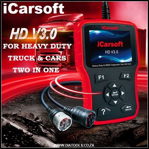 iCarsoft HD V3.0 Heavy Duty Diagnostic Tool 2 in 1