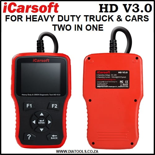 iCarsoft HD V3.0 Heavy Duty Diagnostic Tool 2 in 1 - Image 3