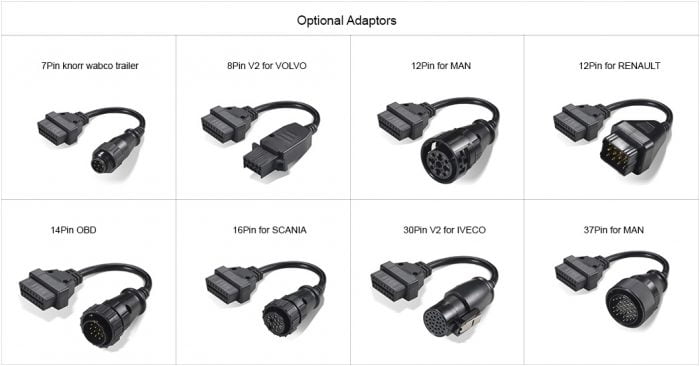iCarsoft HD V3.0 Heavy Duty & OBDII Diagnostic Tool Optional Adaptors