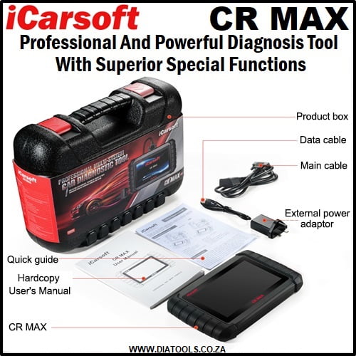 iCarsoft CR MAX OBDII Full System Diagnostic Tool - Image 4
