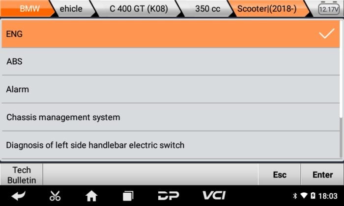 OBDSTAR ISCAN BMW Motorcycle Diagnostic Tool Motorcycle List 1