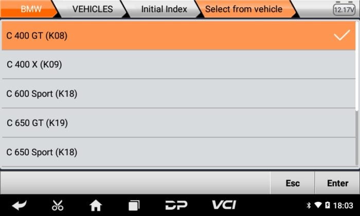 OBDSTAR ISCAN BMW Motorcycle Diagnostic Tool Motorcycle List 2