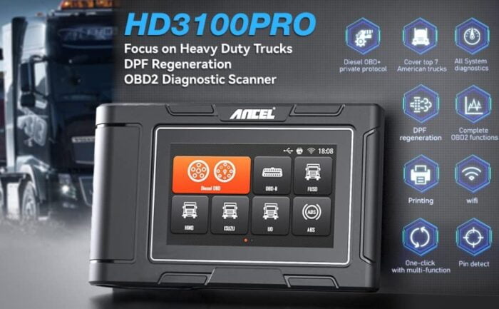 Ancel HD3100 Pro Heavy Duty Truck Diagnostic Tool