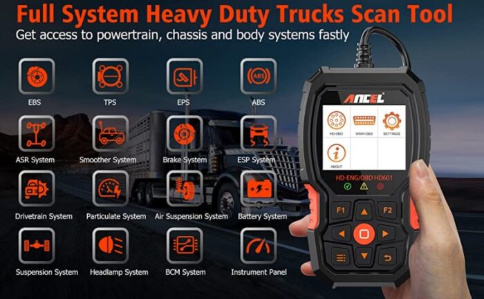 Ancel HD601 Heavy Duty Truck Code Reader Functions