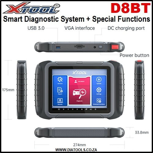 XTool D8BT Full System Diagnostic Tool With Service Functions - Image 4