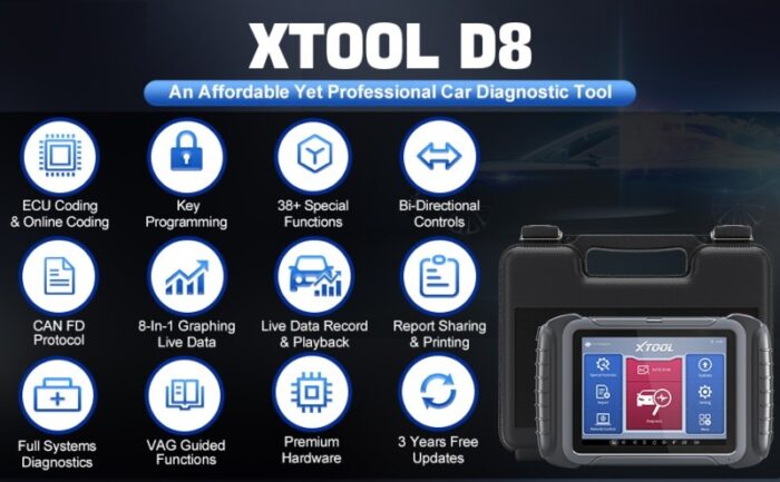 XTool D8BT Full System Diagnostic Tool With Service Functions