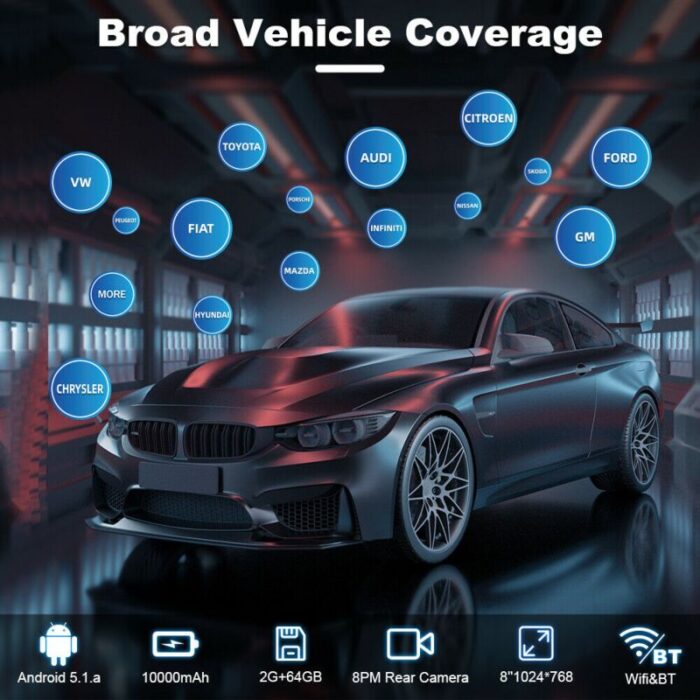XTool D8BT Full System Diagnostic Tool With Service Functions Vehicle Coverage