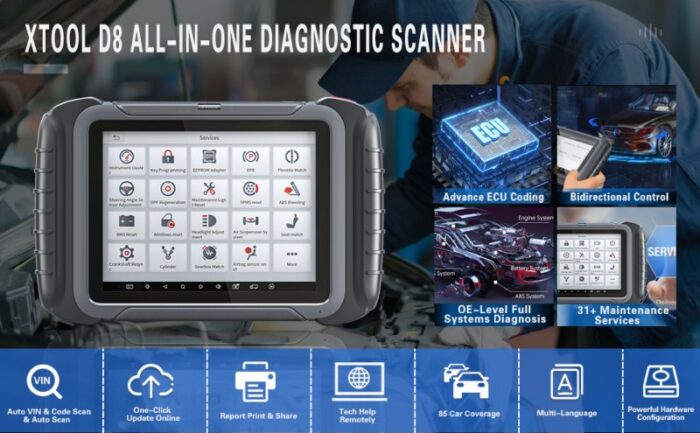 XTool D8 Professional Diagnostic Scan Tool With Special Functions