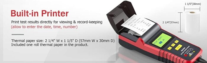 Ancel BST500 Battery Tester With Build-in Printer 12v/24v