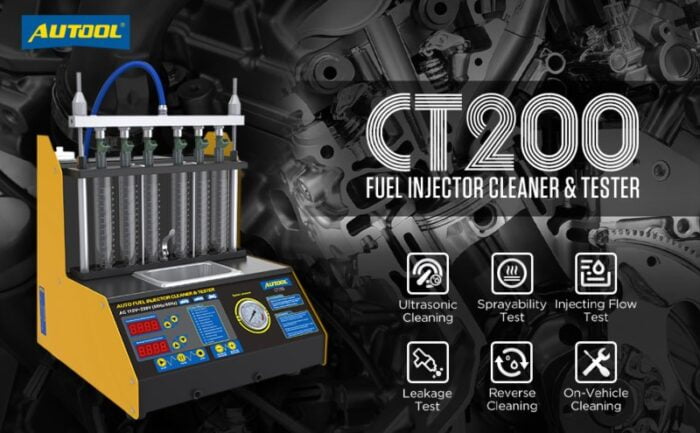 Autool CT200 Ultrasonic 6 Cylinder Fuel Injector Cleaner & Tester