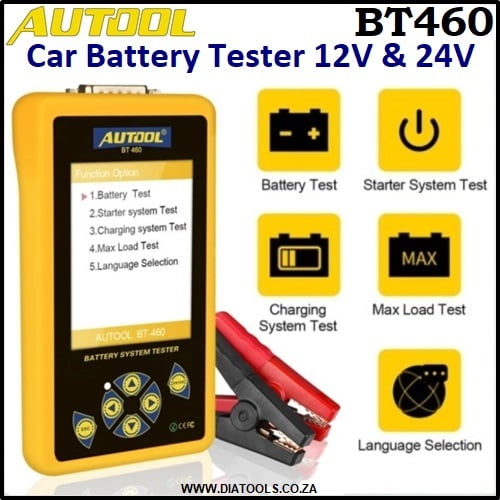 Autool BT460 Car Battery Tester for 12V and 24V
