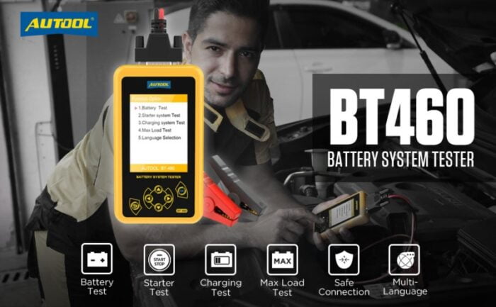 Autool BT460 Car Battery Tester for 12V and 24V