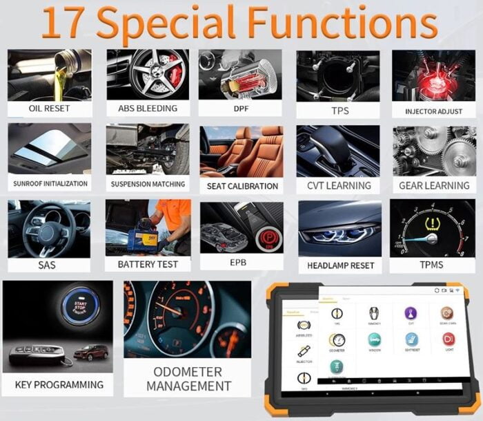 Humzor NexzDAS ND366 Elite All System OBD2 Diagnostic Tool Special Functions