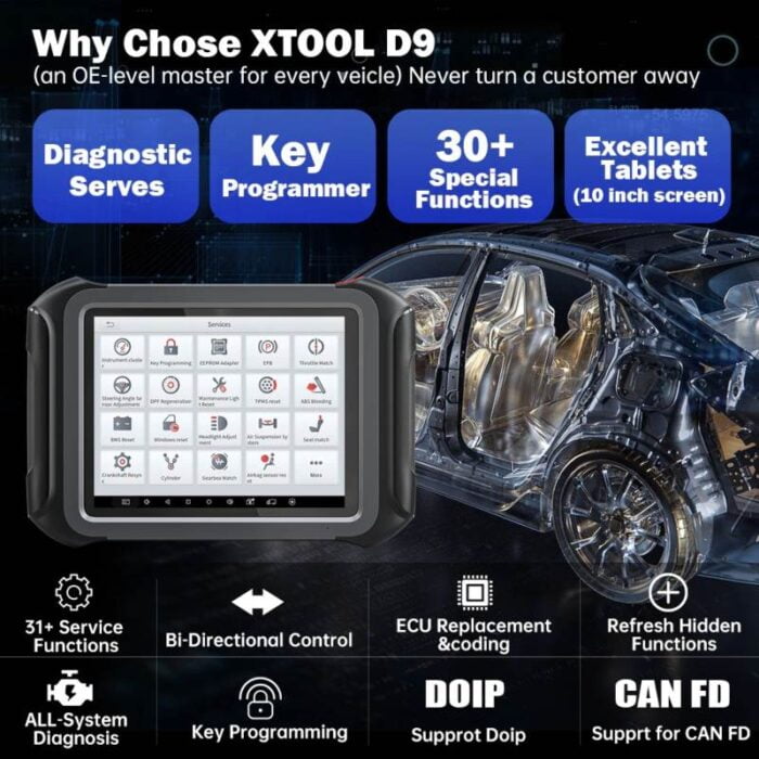 XTool D9 Automotive Professional Diagnostic Tool