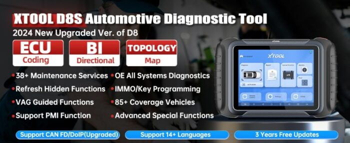XTool D8S Smart Diagnostic Tool & Key programmer