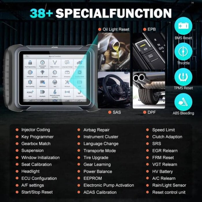 XTool D8W Diagnostic Tool & Key Programmer Special Functions